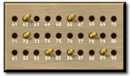 An rc car club 75MHz frequency pegboard