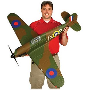 Above: the E-flite Hawker Hurricane , available in BNF & PNP, is 