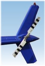 A helicopter tail rotor
