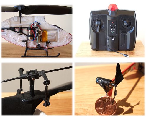 Different views of a typical infrared helicopter Different views of the IR helicopter