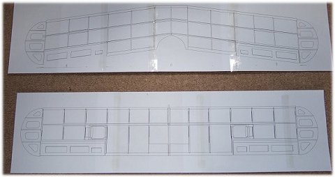 The top and bottom wing plans