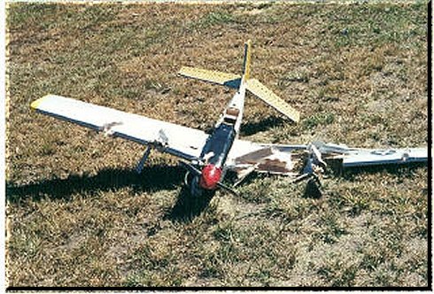 rc airplane crash condition