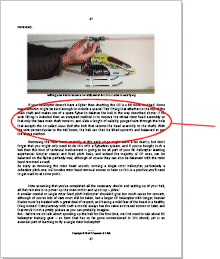 Sample page from the Beginner's Guide to Flying RC Helicopters Sample page from the Guide