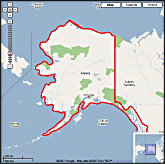 Click to open Google Map Alaska