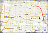 Click to open Google Map of Nebraska