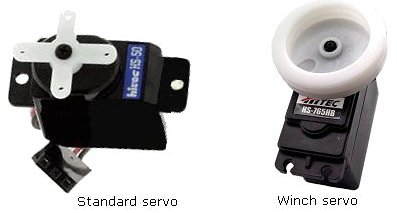 Winch servo and standard servo for rc boat use