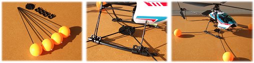 Training skids are essential when you're learning to fly a rc helicopter Training skids on the Walkera Dragonfly 4