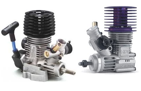 Different rc nitro engines