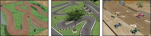 RealRace simulator track examples
