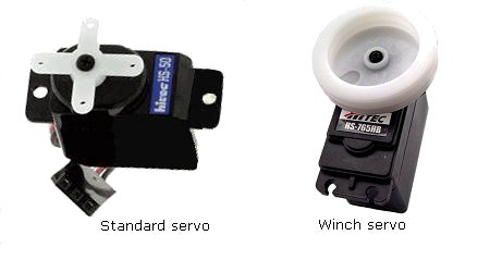 Winch servo and standard servo