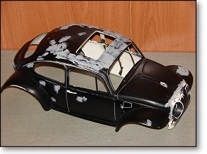 Cleaned and filled bodyshell