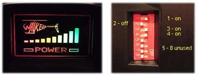 Power indicator & DIP switches