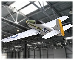 The Ultra Micro P-51 flying indoors