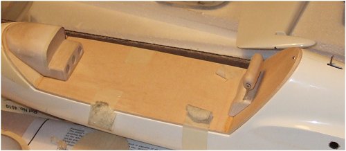 Cockpit details made from scrap balsa