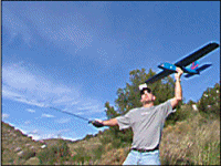 Me hand launching my glider