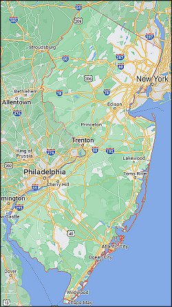 Google Map of New Jersey