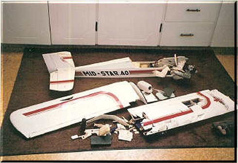 RC airplane crashes - Oops!