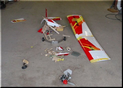 RC airplane crash - oops!