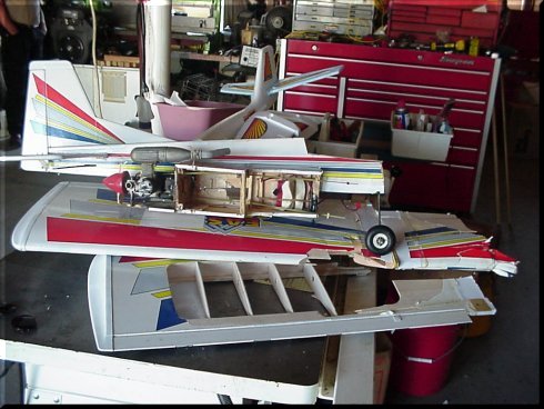 RC airplane crash - oops!