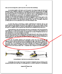 The '400' size electric collective pitch helicopter...