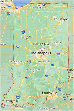 Google Map of Indiana