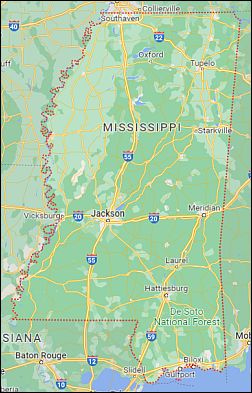 Google Map of Mississippi