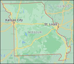 Google Map of Missouri