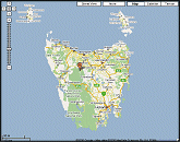Google Map of Tasmania