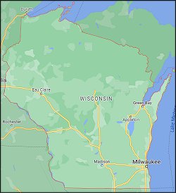 Google Map of Wisconsin