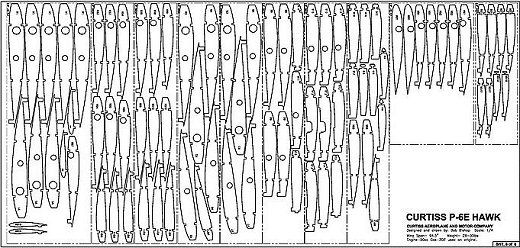 RC Curtiss P-6E Hawk plan sample 2
