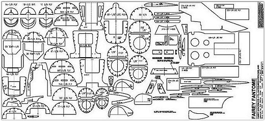 RC Fairey Fantome plan sheet sample