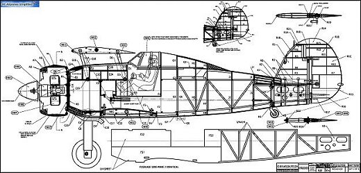 RC Gloster Gladiator plan sample 1