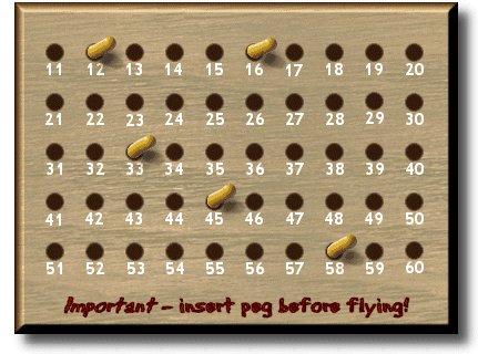 72MHz RC airplane frequency pegboard