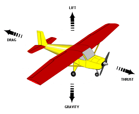 How airplanes fly - aerodynamic forces acting on a plane in flight