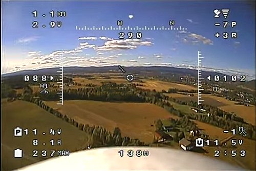 An OSD displays useful flight info