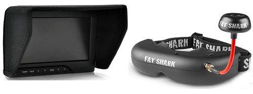 FPV viewing options are monitor or goggles