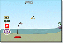 Parachuting Daffy free flying game