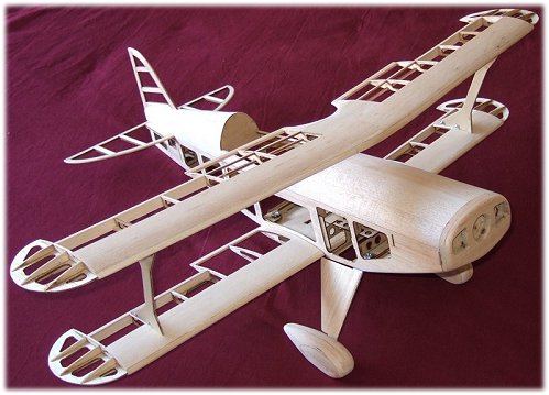 A traditional balsa model airplane kit