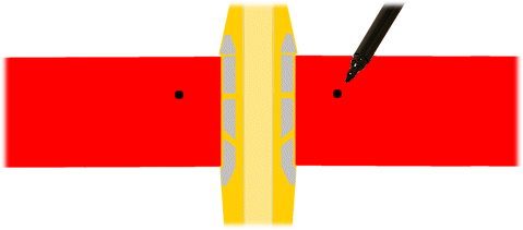 Mark the CG under each wing