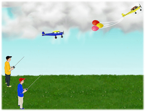 Burst the Balloon rc airplane games