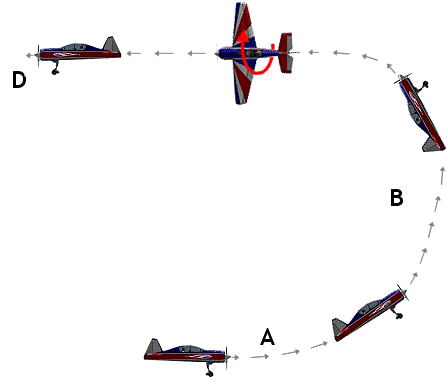 Immelman turn rc airplane aerobatic maneuver